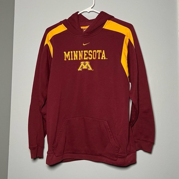 Nike University of Minnesota Center Swoosh Hoodie Sweatshirt - Picture 1 of 5